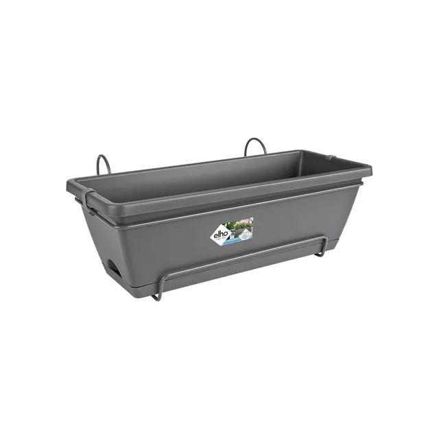 elho Barcelona Balkonkasten 50cm anthracite mit Untersetzer