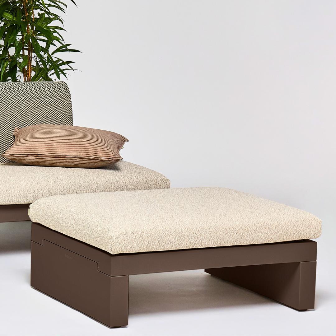 Serralunga Riviera Pouf Hocker Castoro Lorkey Tortora