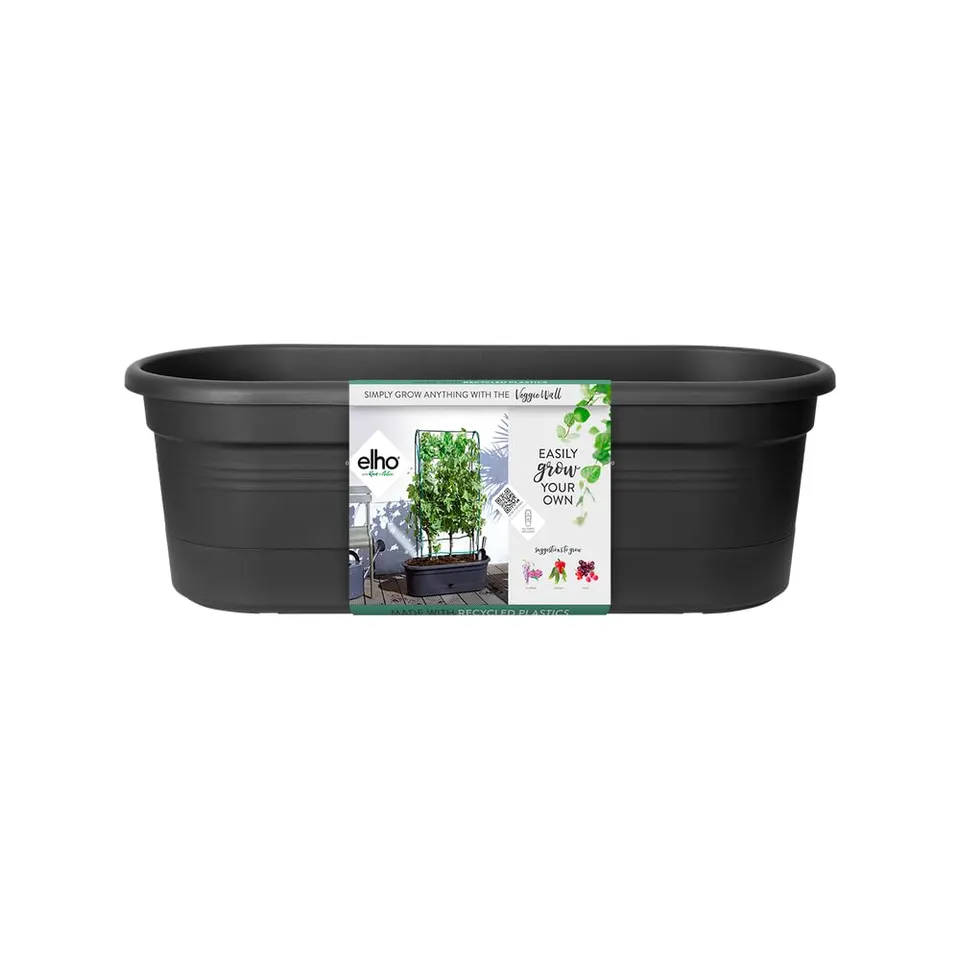 elho Green Basics Veggie Wall Pflanzkasten 80cm Living Schwarz