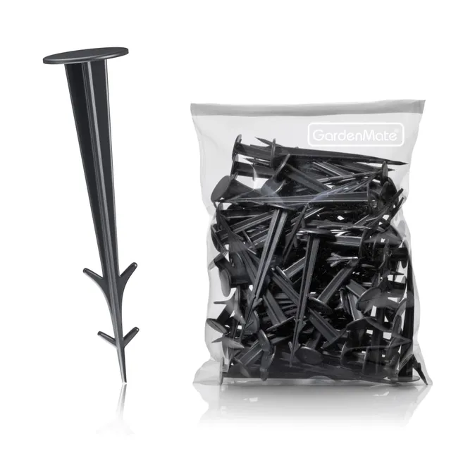 GardenMate Erdanker 120 mm Kunststoff Bodenanker 100 Stück flach