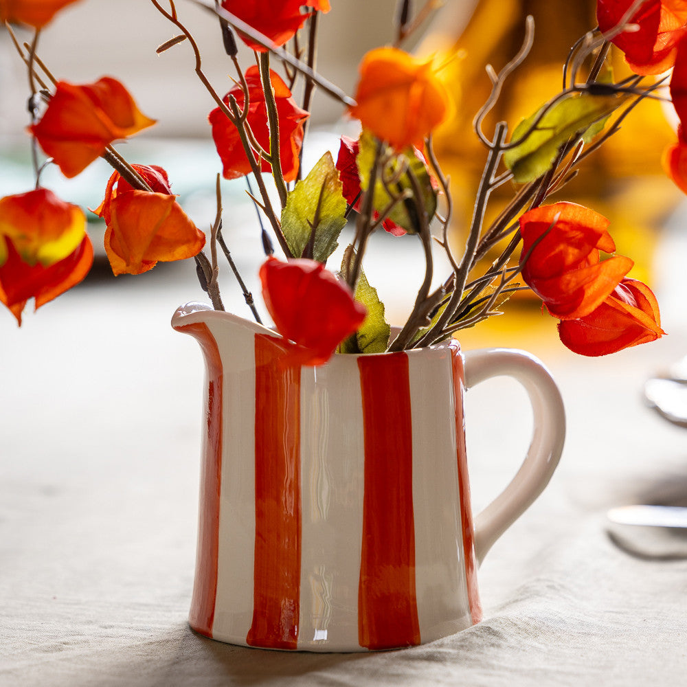 Sarah Raven Gardening & Lifestyle Stripe Jugs Keramik-Krug Blau Grün Gelb