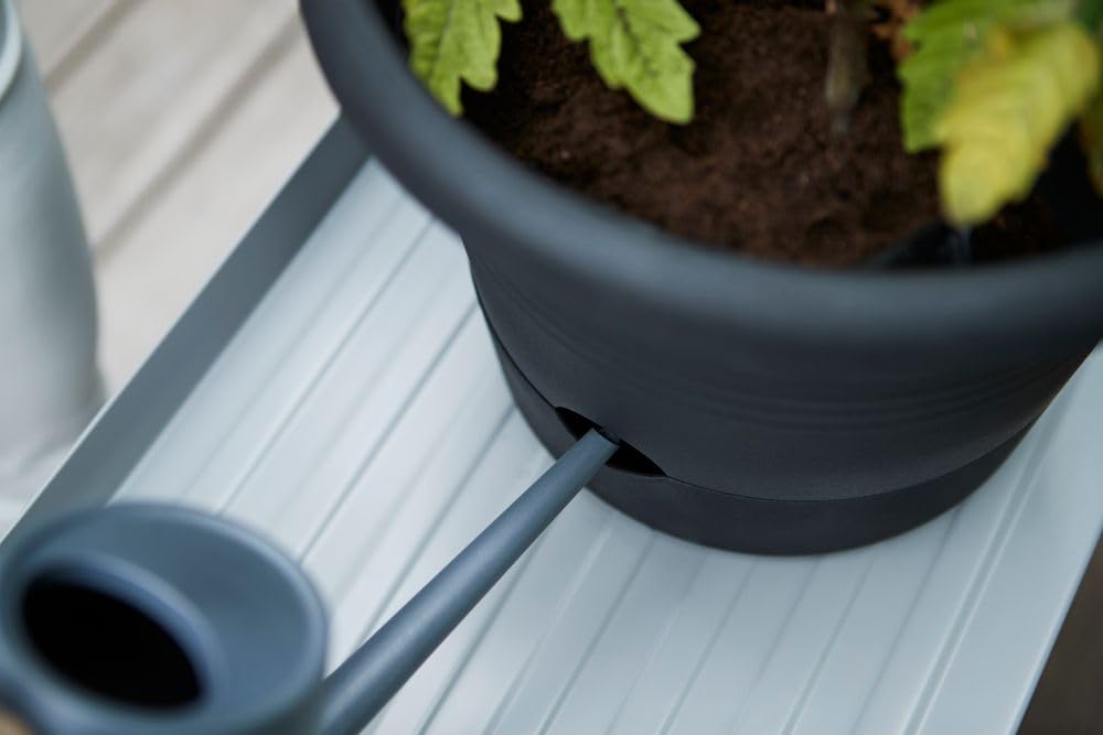 elho Green Basics Tomatentopf 33cm Pflanztopf Schwarz mit Rankgitter