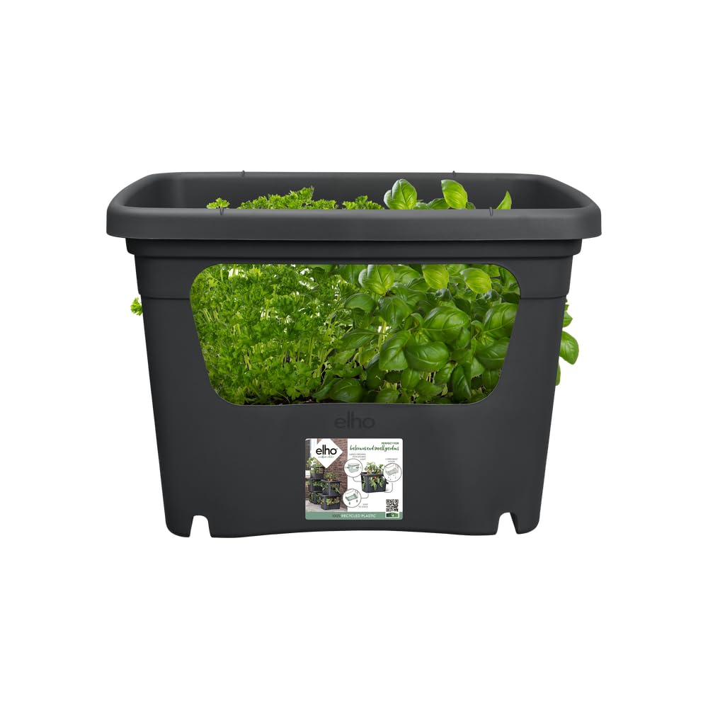 elho Green Basics Stack & Grow 50 Übertopf Schwarz Gemüse