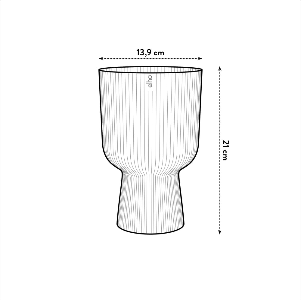elho Vibes Fold Coupe 14 Blumentopf gelb Buttergelb 13,9 cm