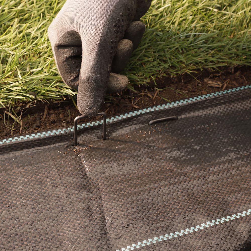 GardenMate Erdanker 150mm Stahldraht Bodenanker 100 Stück rostig