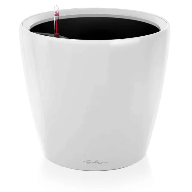 Lechuza Classico Premium LS 35 Pflanzgefäß weiß Hochglanz