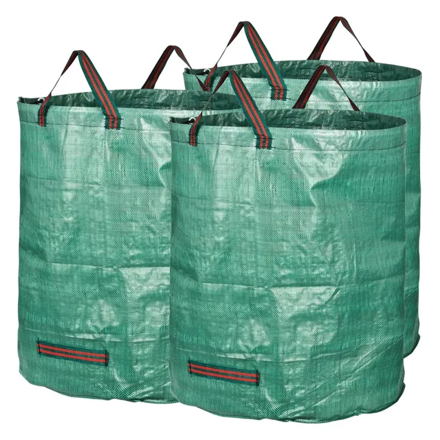 GardenMate Gartensäcke PP-Gewebe Gartensack 272L 3er Set mit Ring