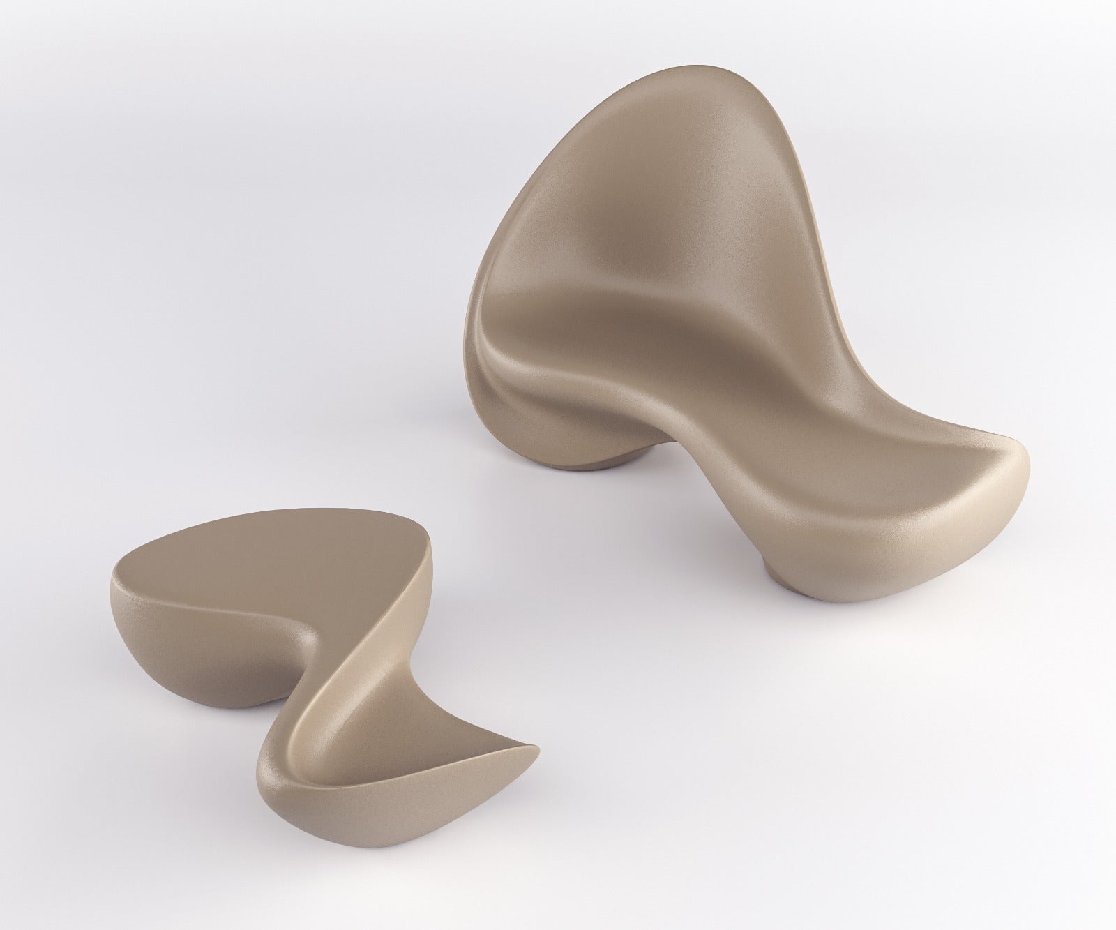 Serralunga Ripple Sofa Weiß glänzend lackiert