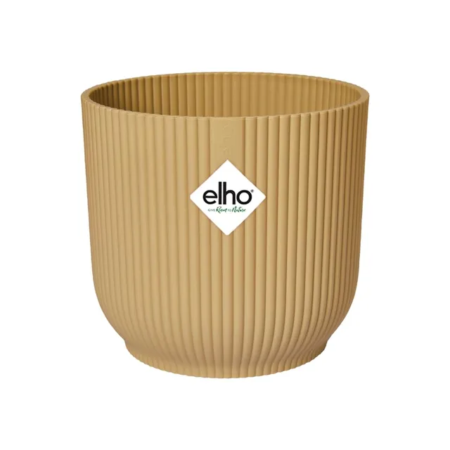 elho Vibes Fold Rund 35 Blumentopf Buttergelb mit Rollen