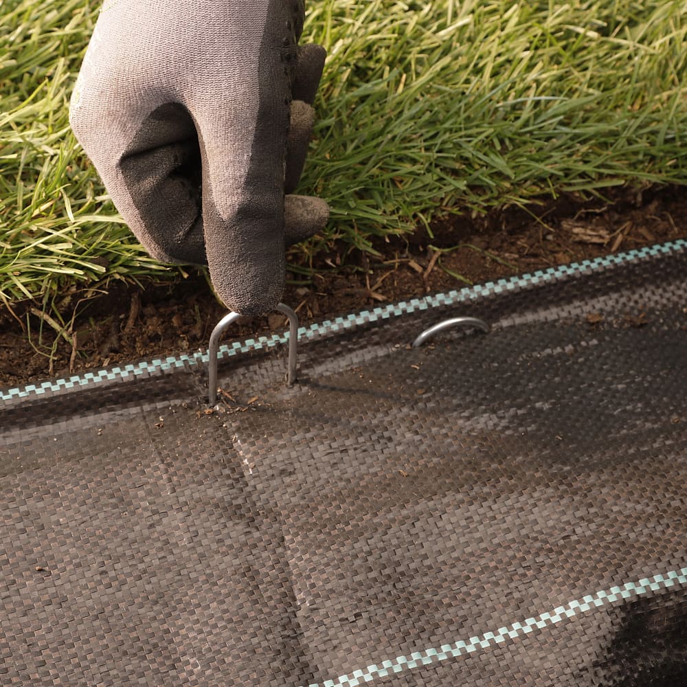 GardenMate Erdanker 150 mm verzinkt Bodenanker 100 Stück rund