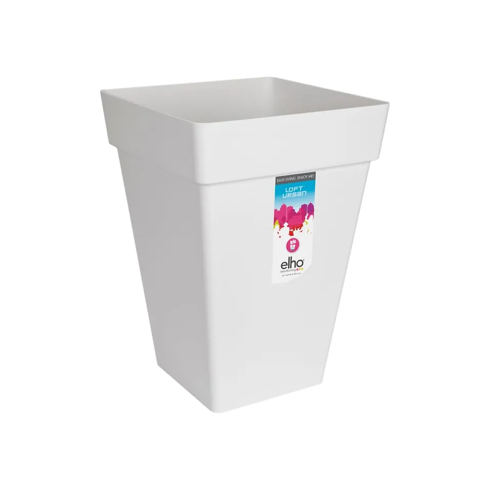 elho Loft Urban Hoch 30cm Blumentopf Weiß eckig