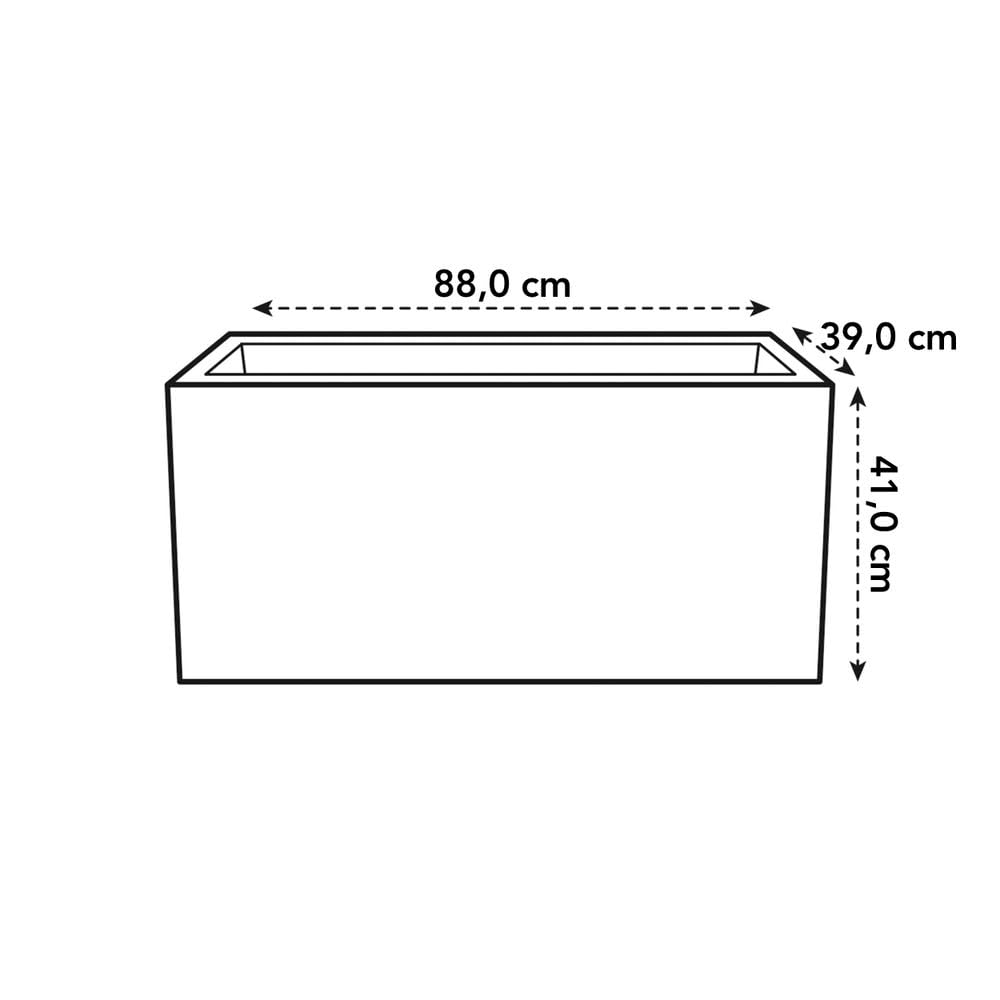 elho Vivo Long Blumenkasten weiß 90 cm mit Rollen