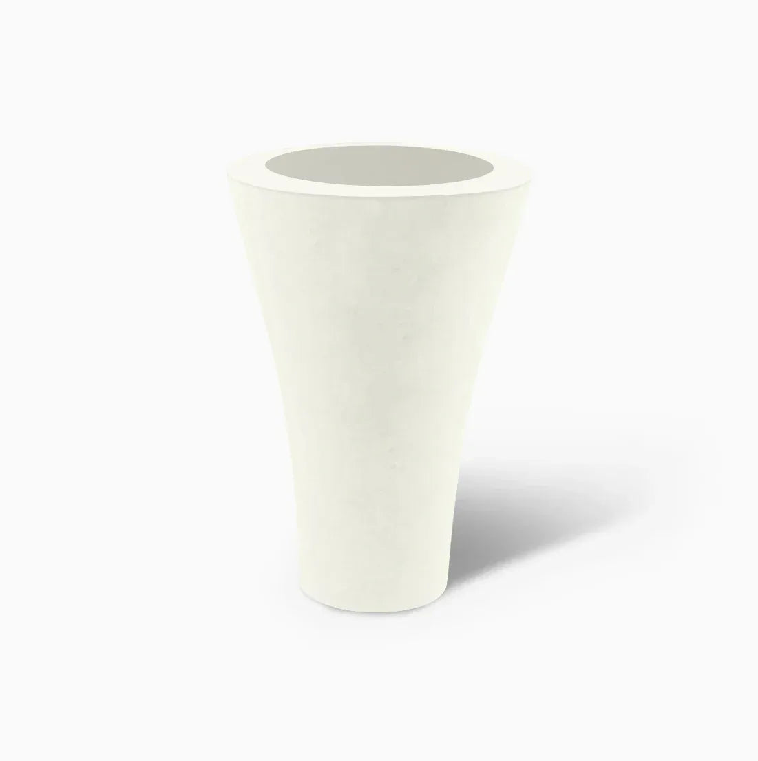 Serralunga Ming Alto Pflanztopf Laccato Bianco 66x66x100 rund