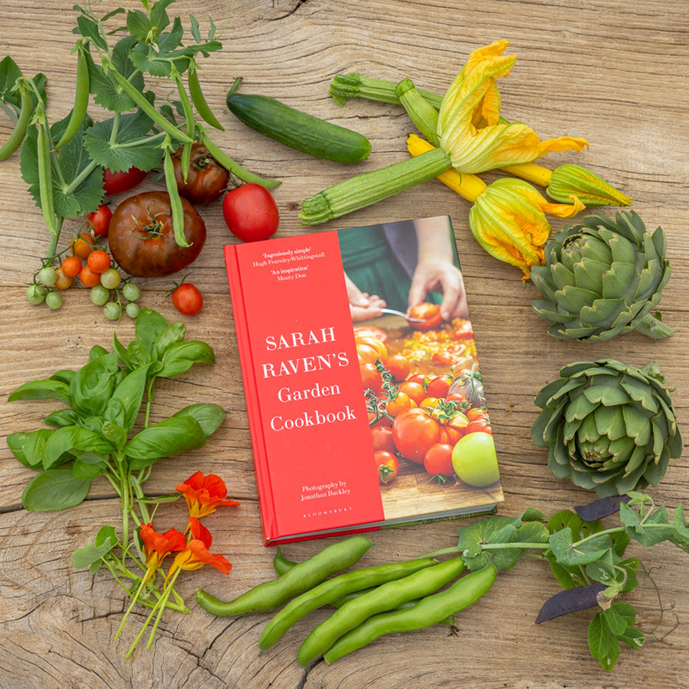 Sarah Raven Garden Kochbuch signiertes Hardcover 450 Rezepte