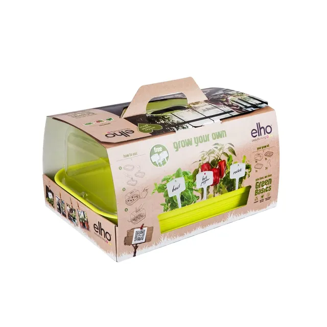 elho Green Basics Grow Kit Allin1 40 Anzuchttopf Limettengrün