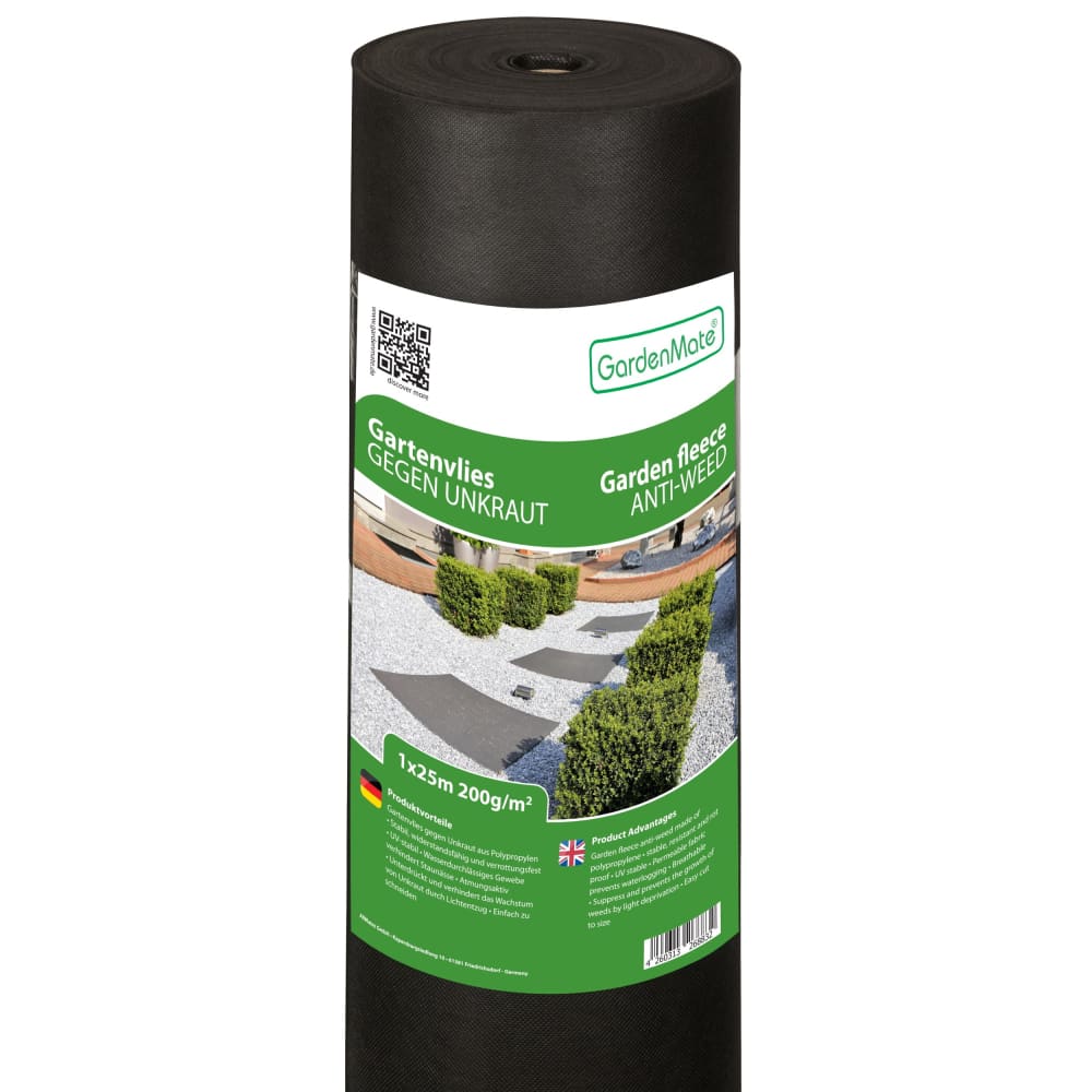 GardenMate Unkrautvlies 200gsm Gartenvlies 1x25m 25m²