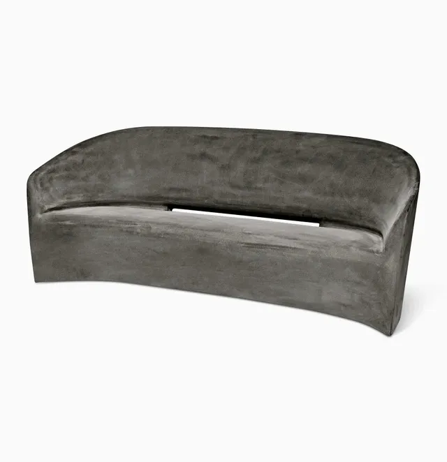 Serralunga Pine Beach Sofa Anthrazit Moleskin rund