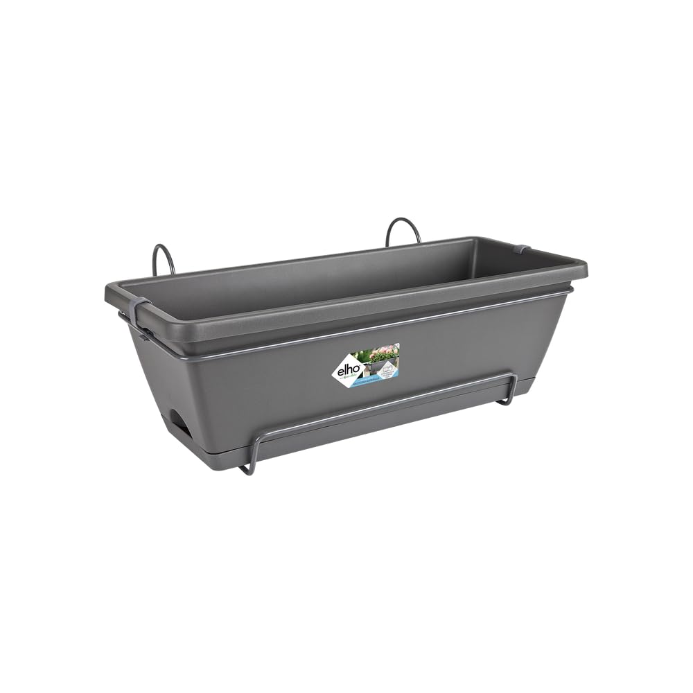 elho Barcelona Balkonkasten 50cm anthracite mit Untersetzer