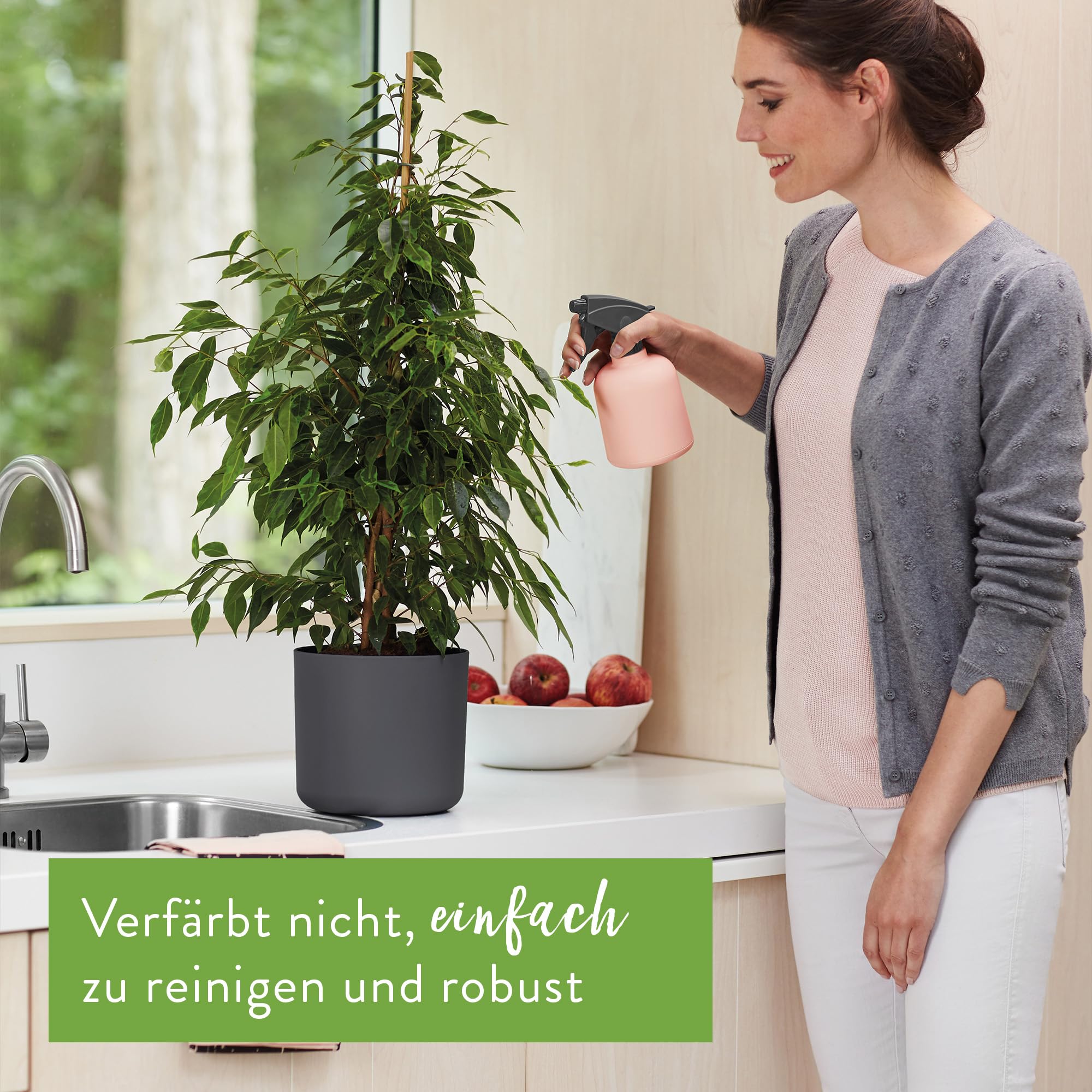 elho B.for Soft Rund Blumentopf 18 Anthracite 3er Set Innen
