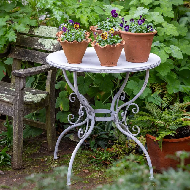 Sarah Raven Giverny Tisch Pflanztisch creme 74,5 cm
