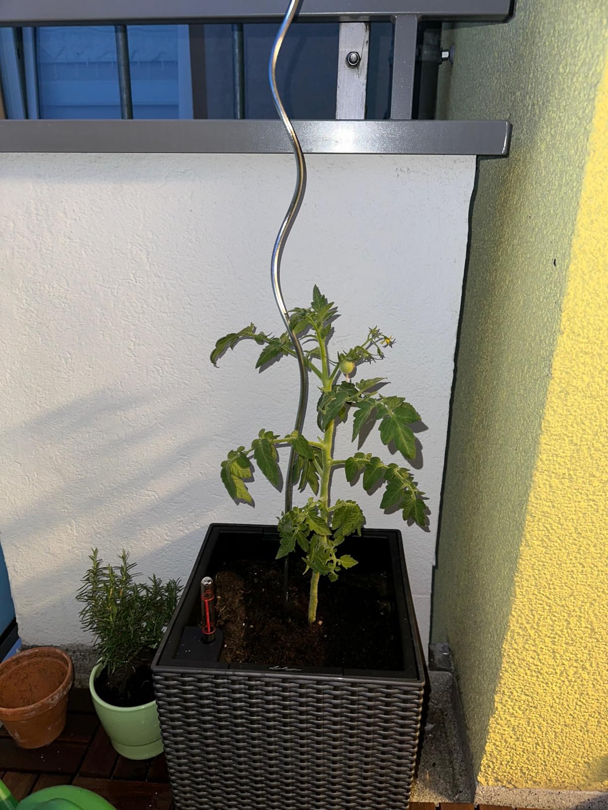 Lechuza Cube Cottage 50 Pflanzgefäß Granit Flechtoptik