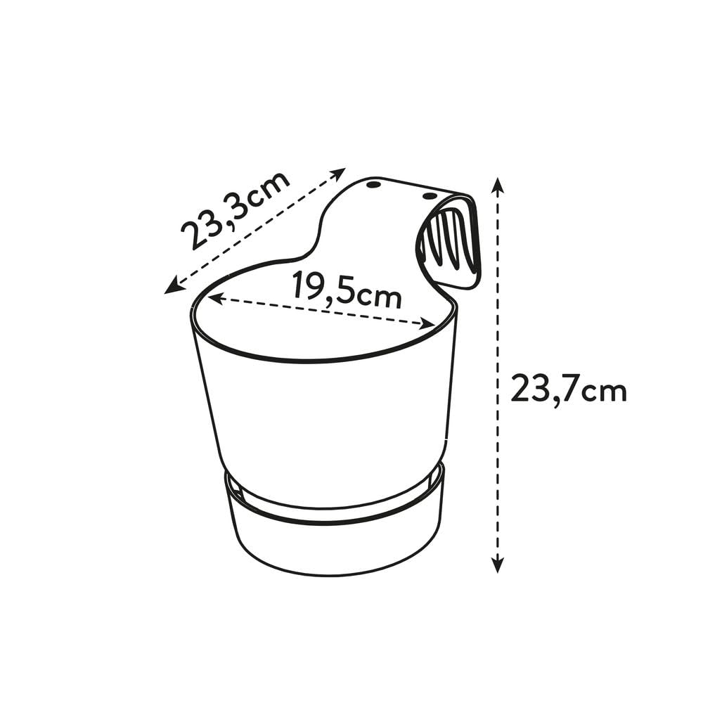 elho Greenville Easy Hanger Blumentopf Grau 19,5 cm Beton