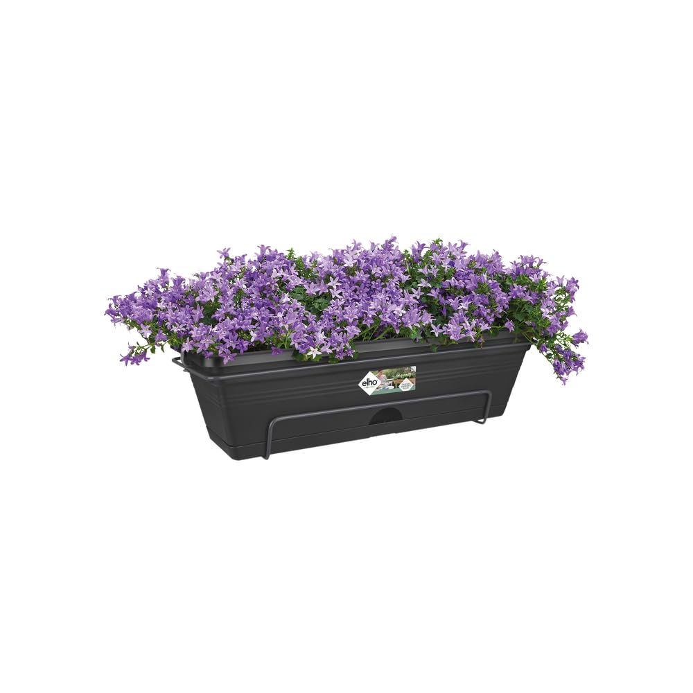 elho Green Basics Balkonkasten 50cm schwarz mit Untersetzer