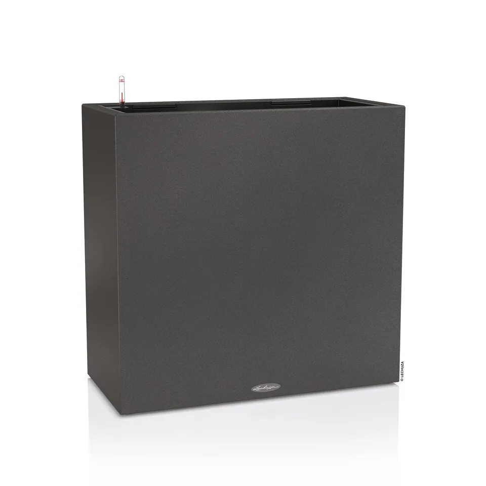 Lechuza Canto Stone 80 Wide Graphitschwarz Pflanzgefäß