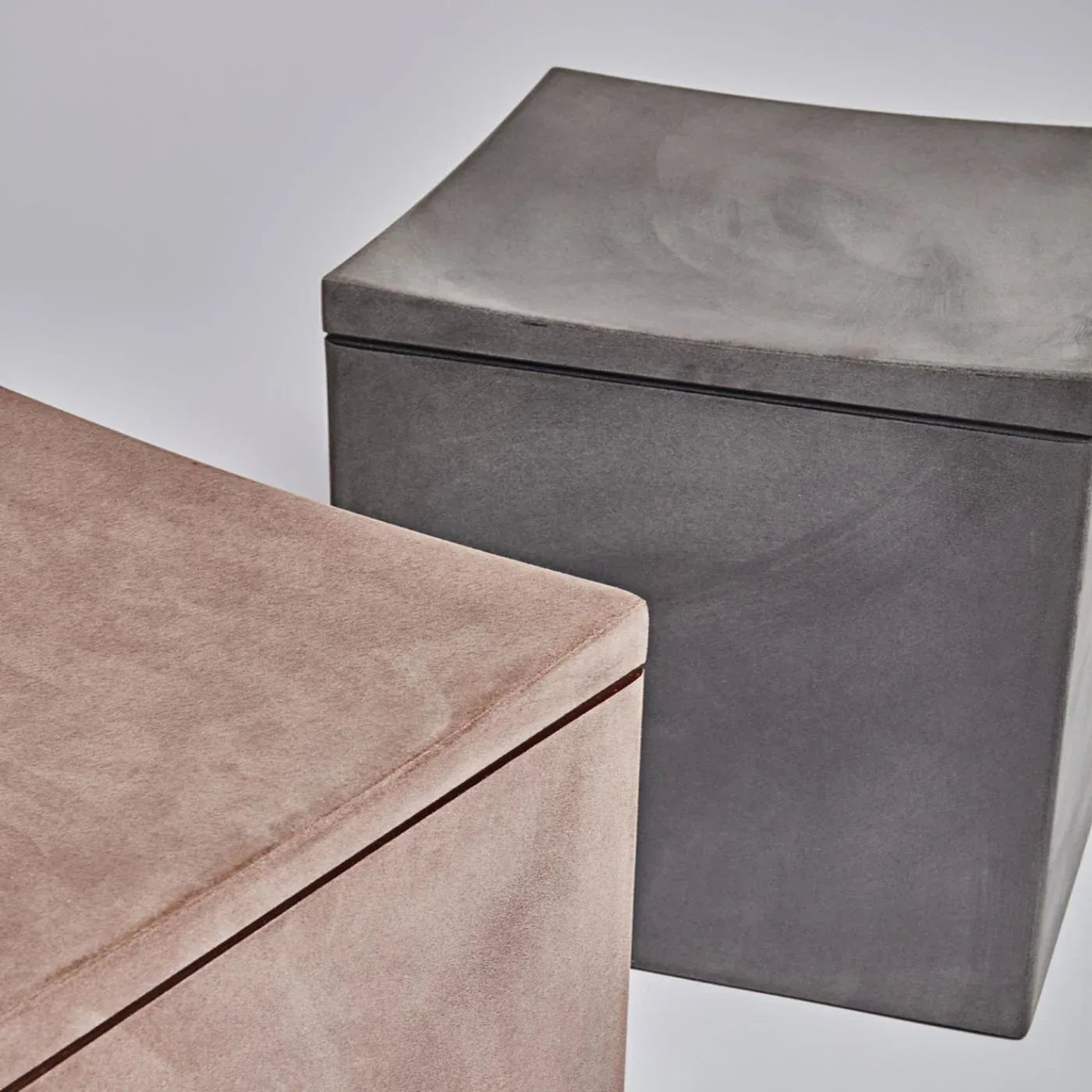 Serralunga Lounge Cube Hocker Moleskin Anthrazit