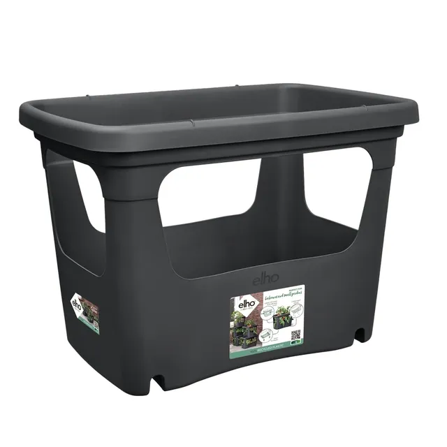 elho Green Basics Stack & Grow 50 Übertopf Schwarz Gemüse