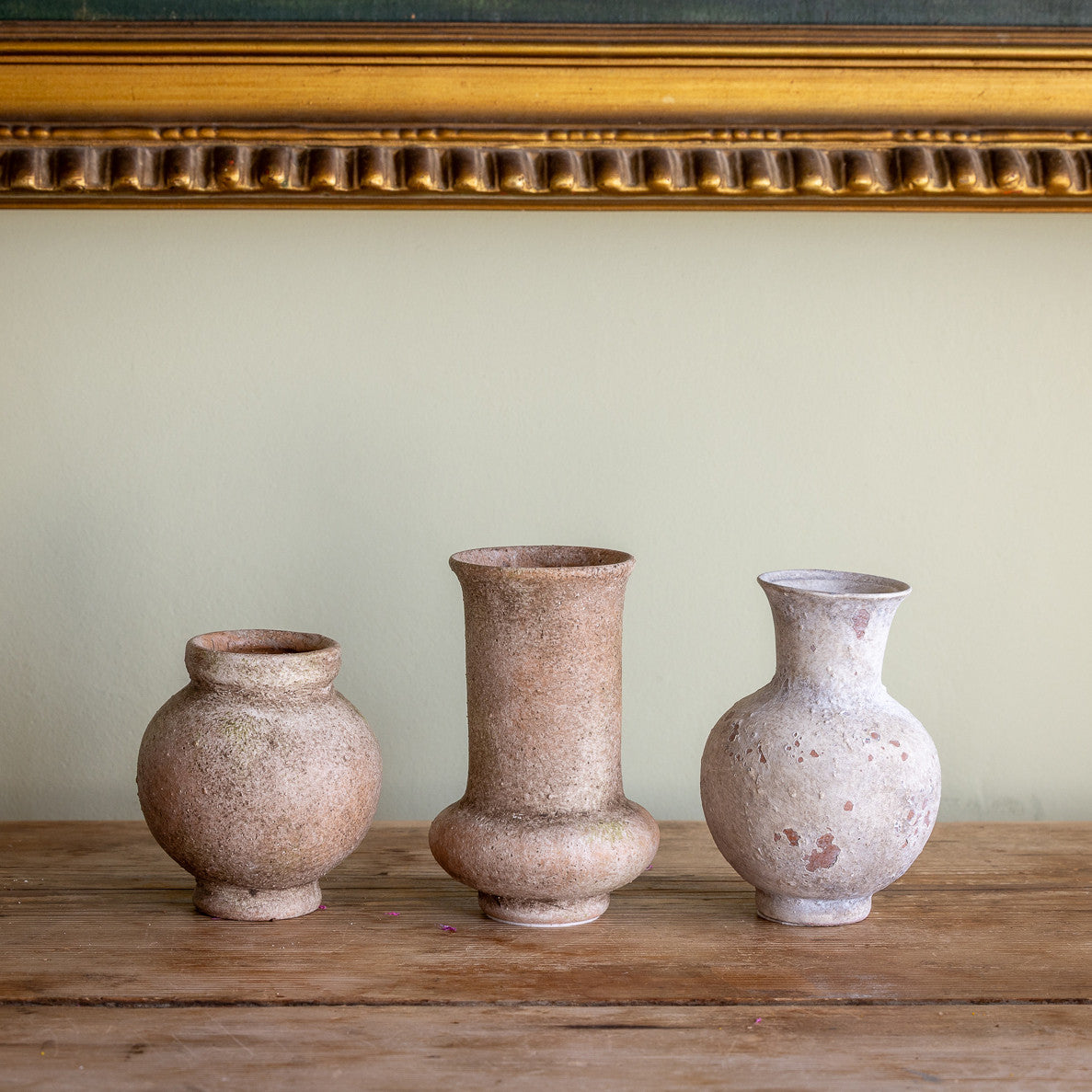 Sarah Raven Tutankhamun Vase Steingut Set Vintage-Optik 3/5 Stück