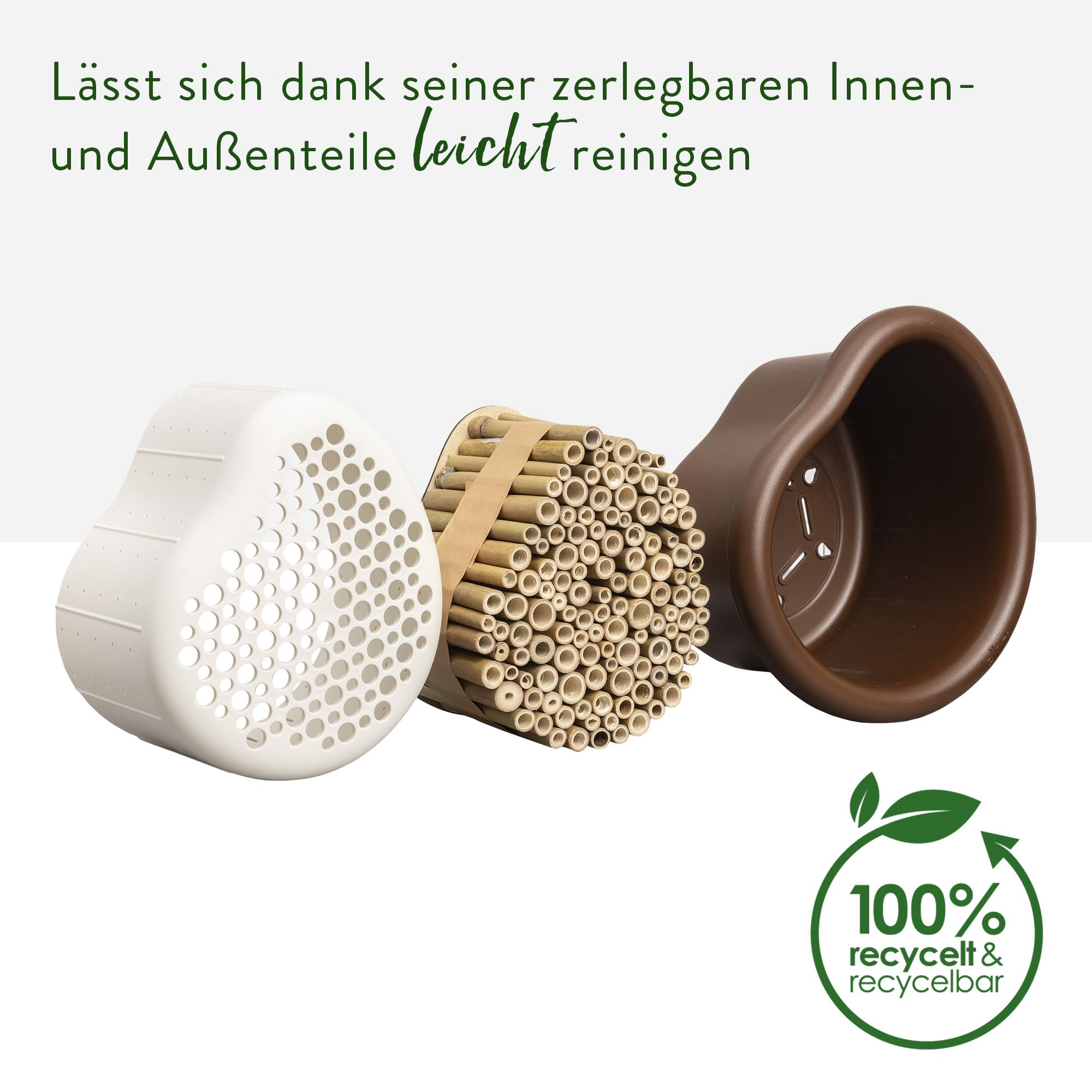 elho Organic Bienenhotel 25cm Insektenhotel chestnut brown recycelt