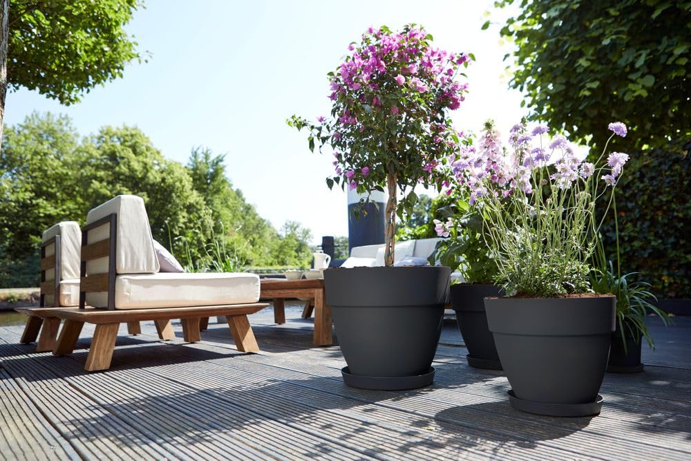 elho Vibia Rund 30 Blumentopf anthrazit 2er Set außen