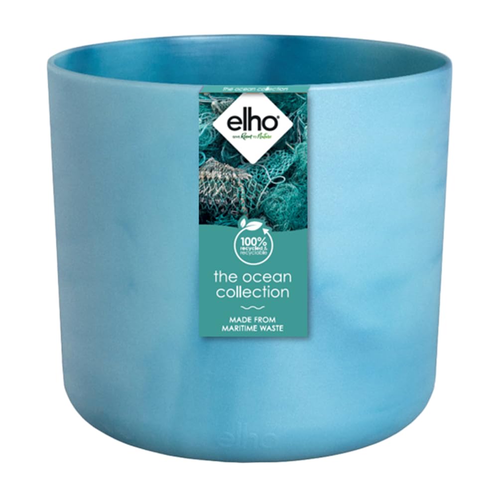 elho Ocean Collection Rund 22 Blumentopf Atlantikblau recycelt
