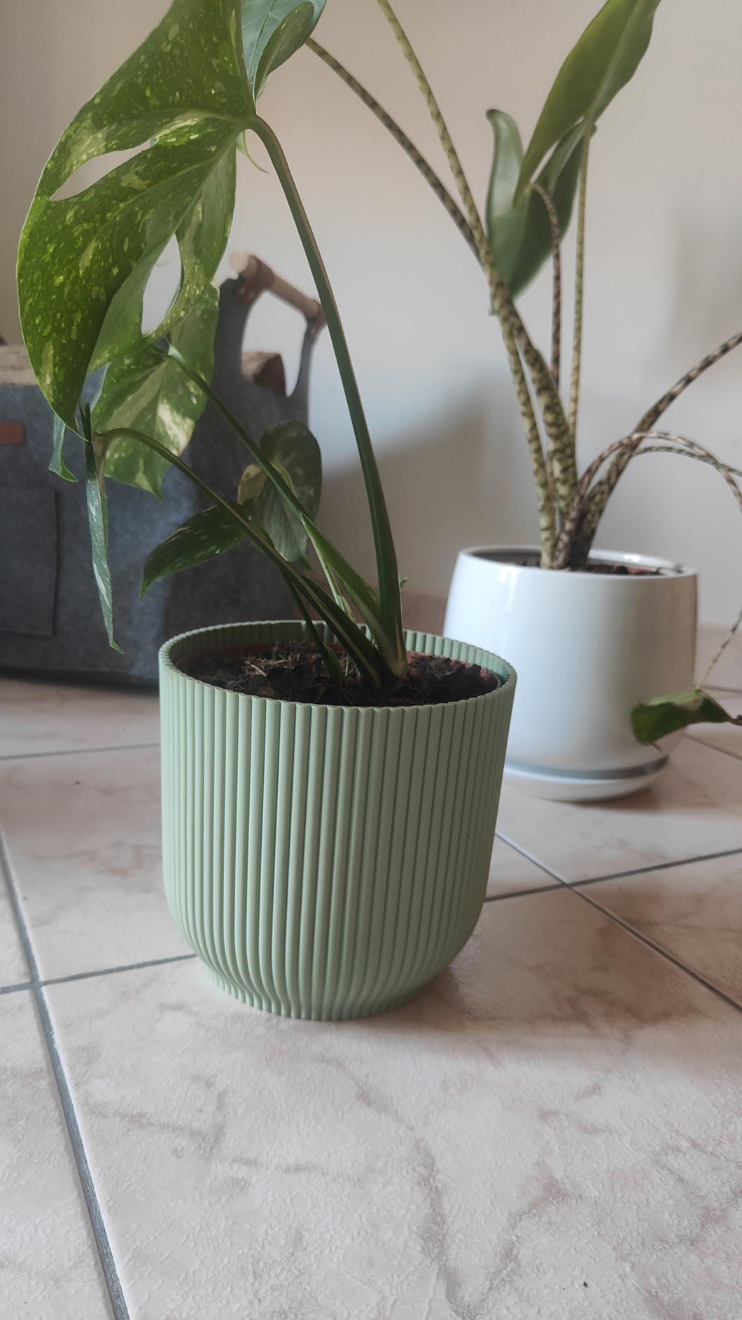 elho Vibes Fold 22 cm Blumentopf Linen White für innen
