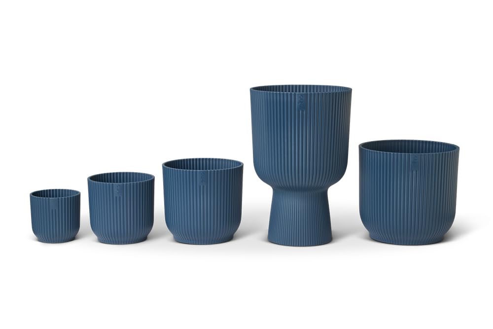 elho Vibes Fold Blumentopf Set 5-tlg tiefes Blau recycelt