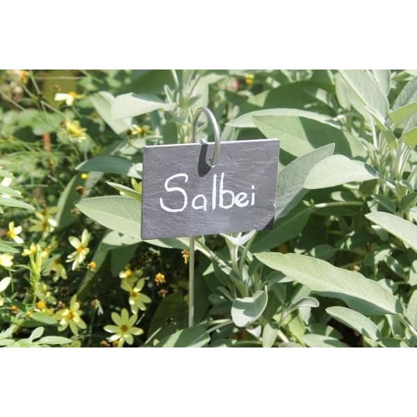 GardenMate Pflanzschilder Schiefer Metallstab 55cm 10er Modern