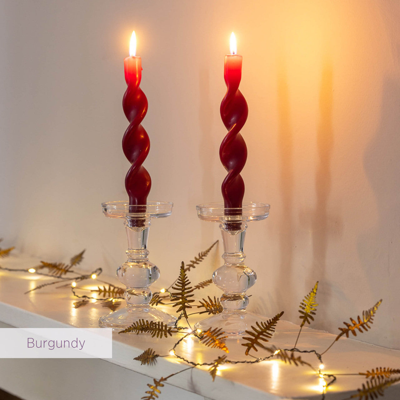 Sarah Raven Twisted Dinner Candles Stabkerzen 2er Apricot Cream
