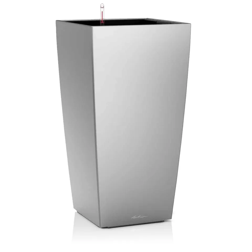 Lechuza CUBICO Premium 40 Pflanzgefäß silber metallic 75 cm