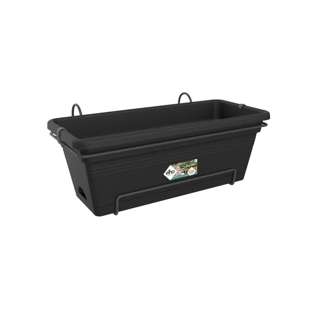 elho Green Basics Balkonkasten XL 55cm Schwarz Untersetzer