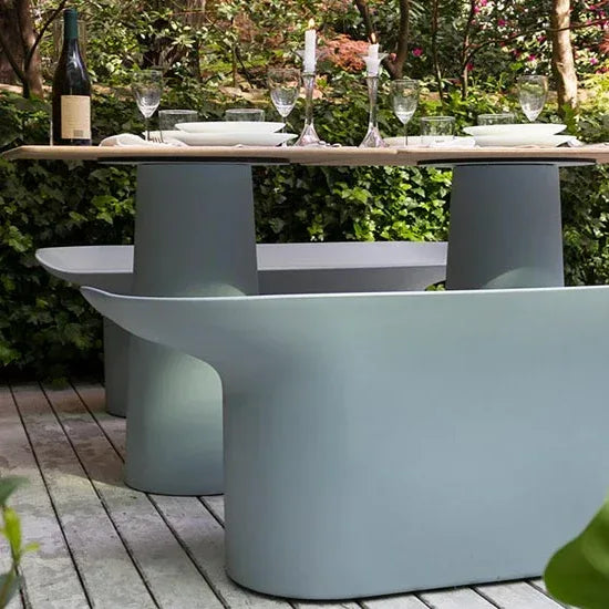 Serralunga Luba Gartenbank Weiß für Balkon und Garten