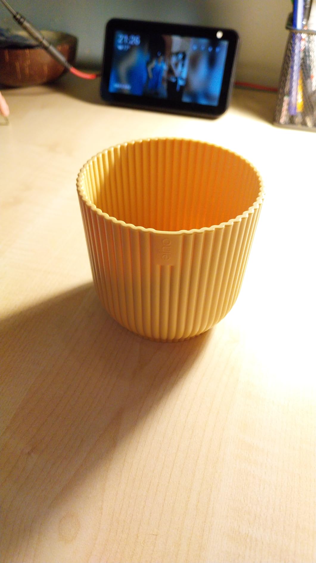 elho Vibes Blumentopf Mini 7cm buttergelb rund für innen