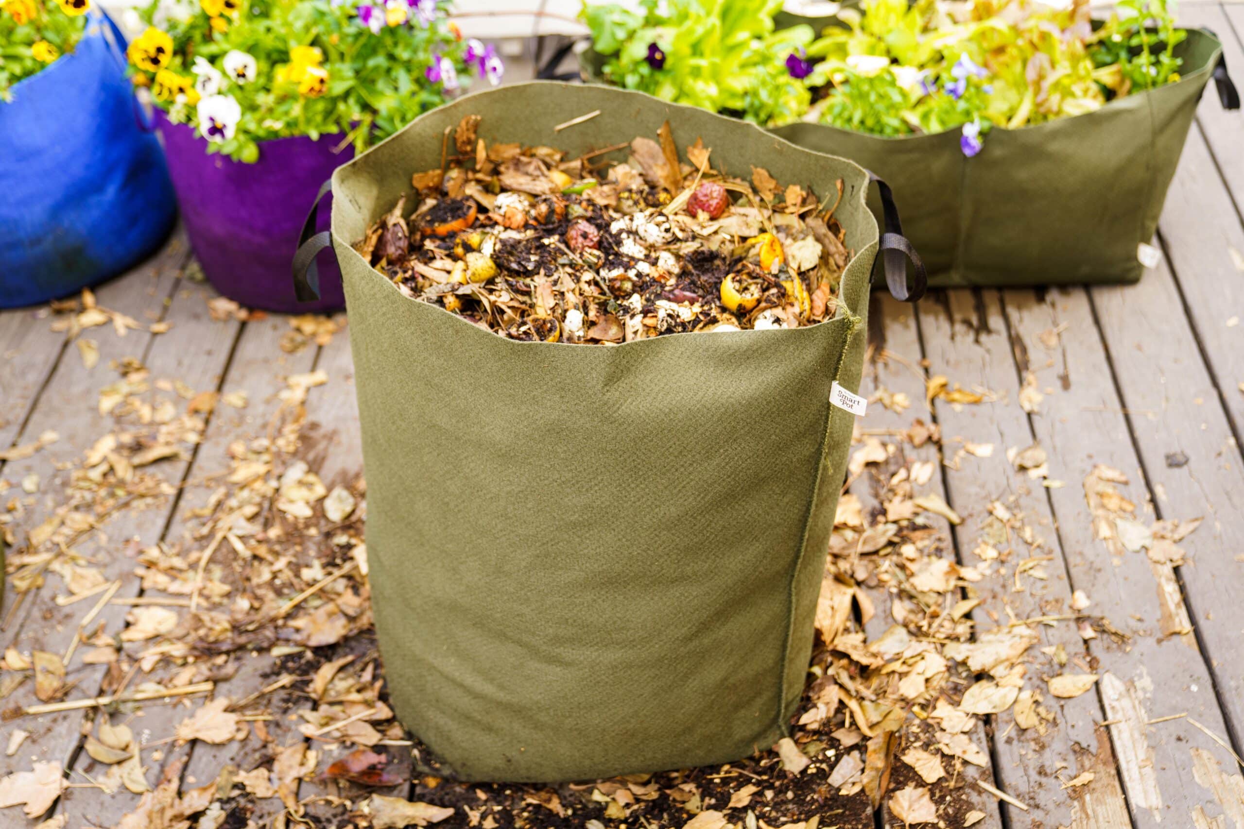 Smart Pot Urban Compost Sak Kompostsack 50 Gallonen mit Deckel