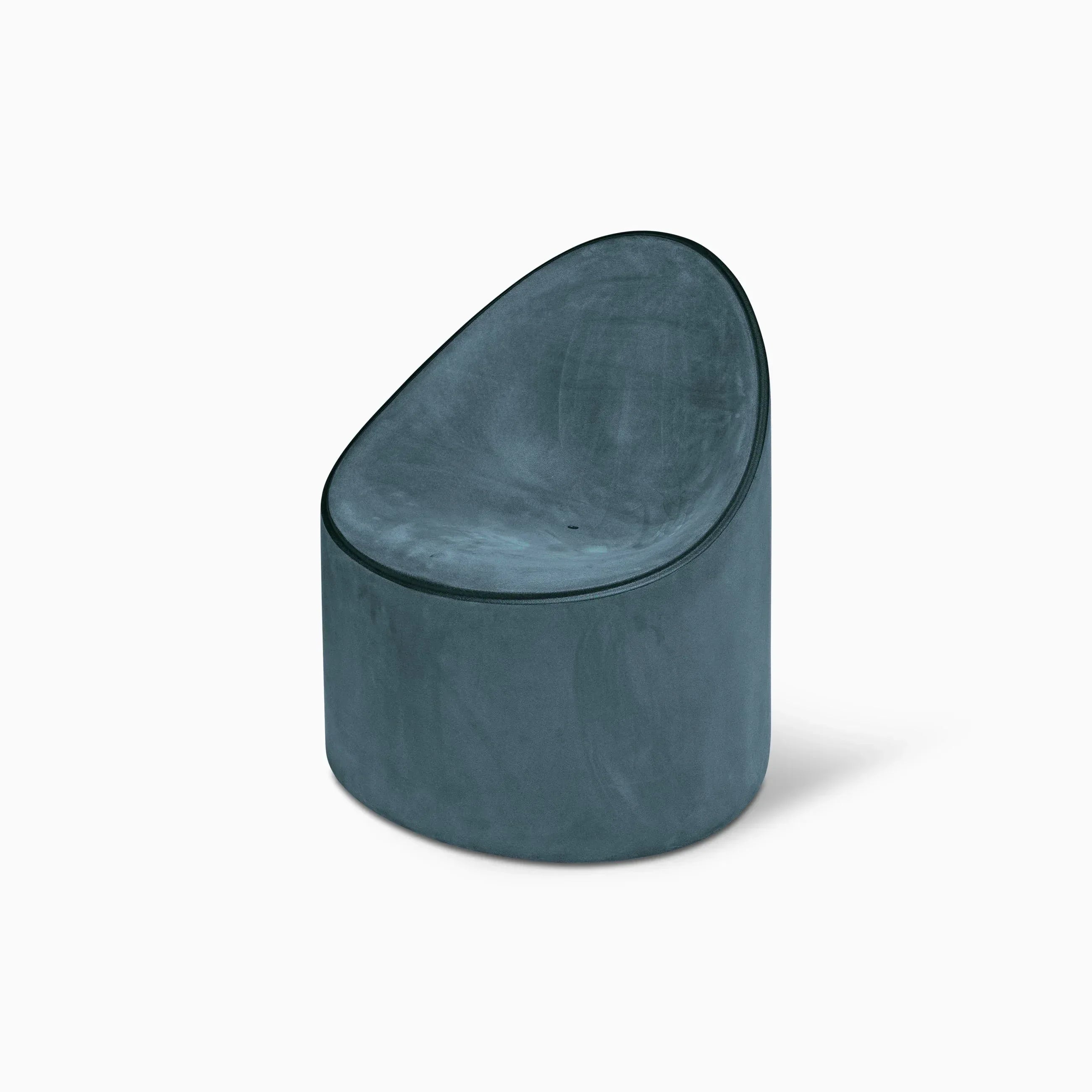 Serralunga Bay Moleskin Sessel Anthrazit rund