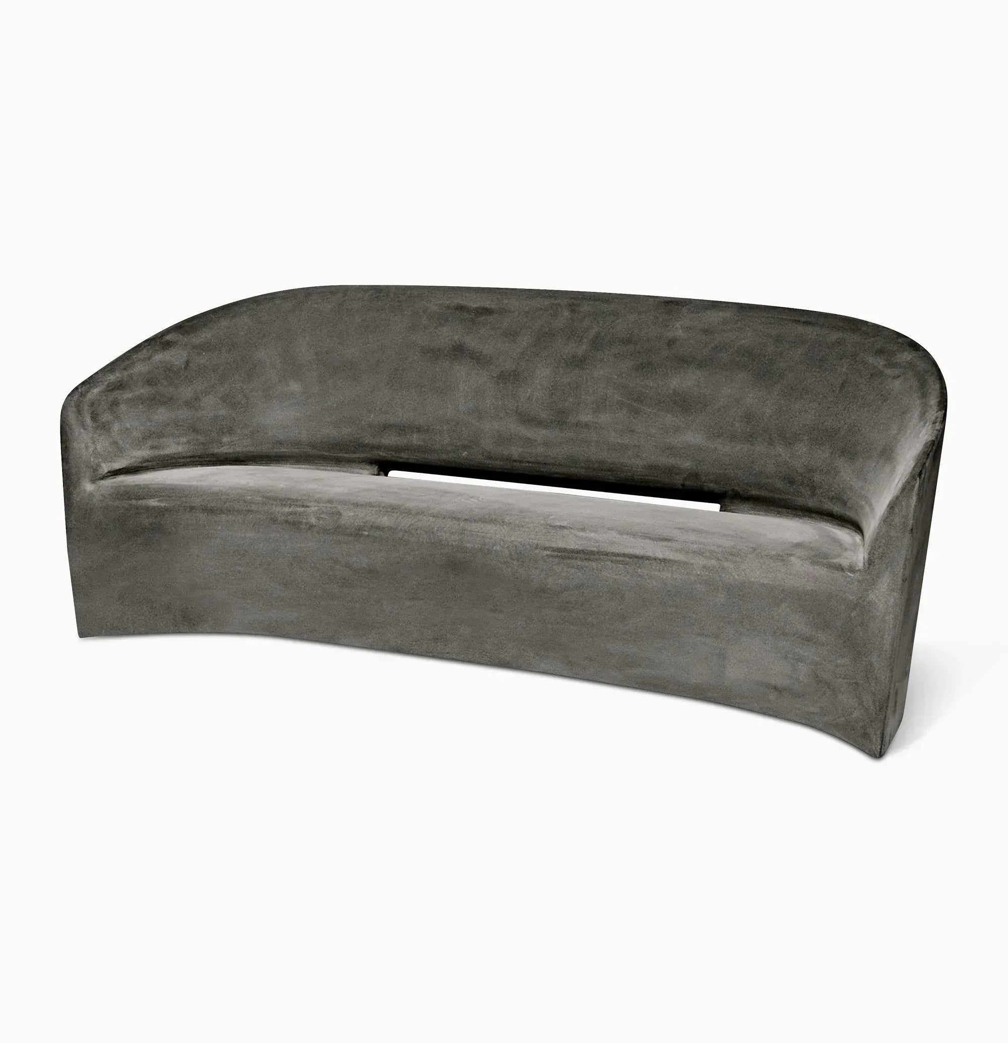 Serralunga Pine Beach Sofa Anthrazit Moleskin rund