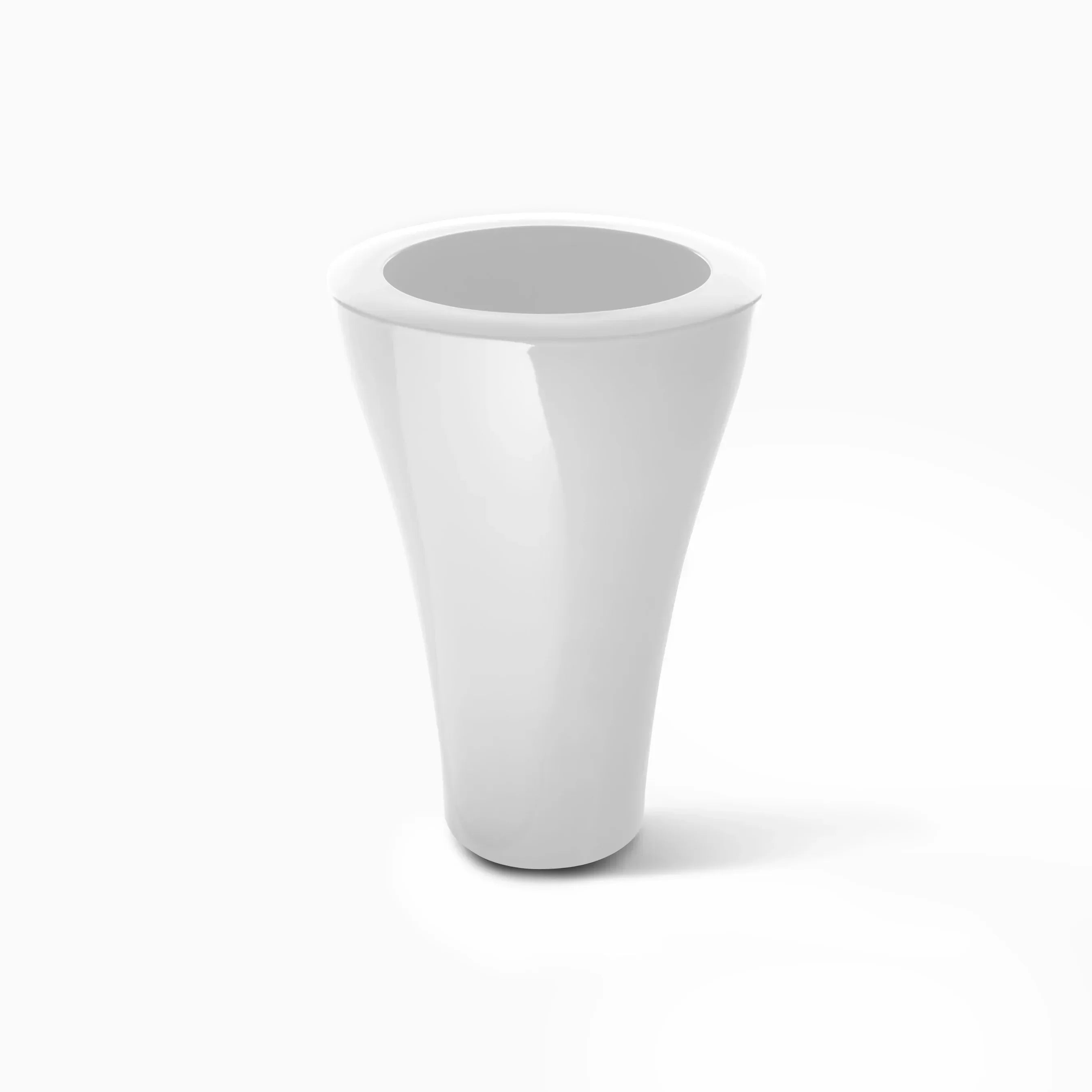 Serralunga Ming Alto Pflanztopf Laccato Bianco 66x66x100 rund