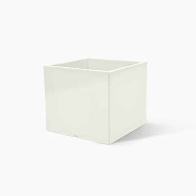 Serralunga Cubotti Deep Pflanztopf Weiß 50x50x45