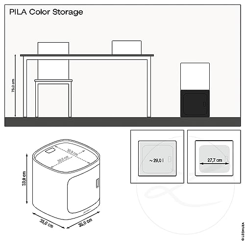 Lechuza Pila Storage Aufbewahrungsbox Petrolblau 35x35cm