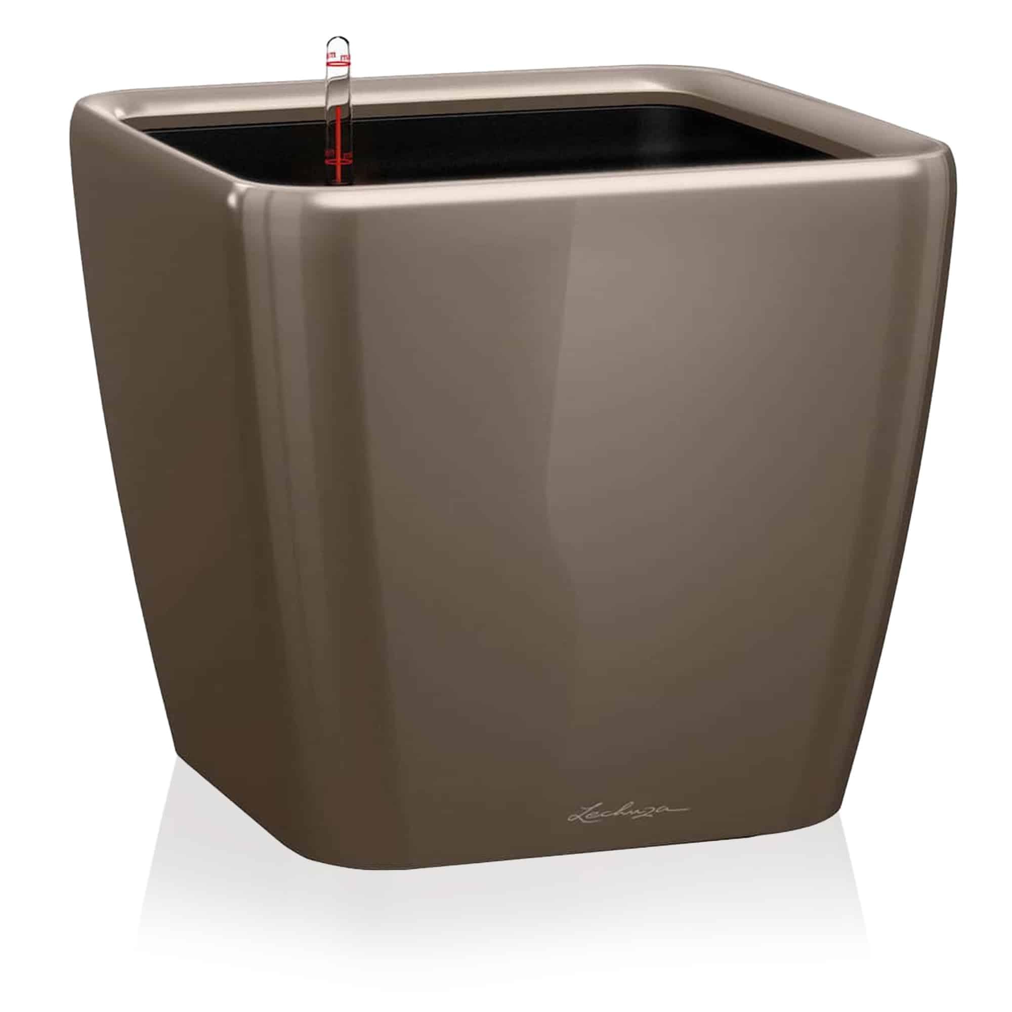 Lechuza Quadro Premium LS 50 Pflanztopf Taupe Hochglanz