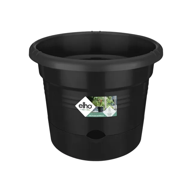 elho Green Basics Tomatentopf 33cm Pflanztopf Schwarz mit Rankgitter